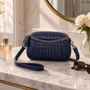 Woven Leather Crossbody Bag